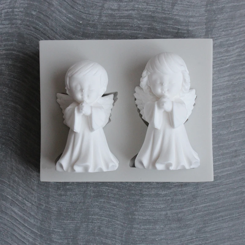 

3D Angel Prayer Silicone Mold Epoxy DIY Soft Pottery Clay Plaster Tool Chocolate Mould Kitchen Cake Baking Decoration Mold