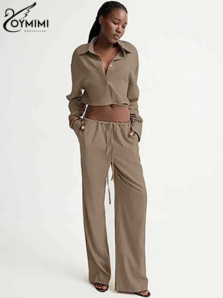 Oymimi модный черный хлопковый женский комплект из 2 предметов элегантные