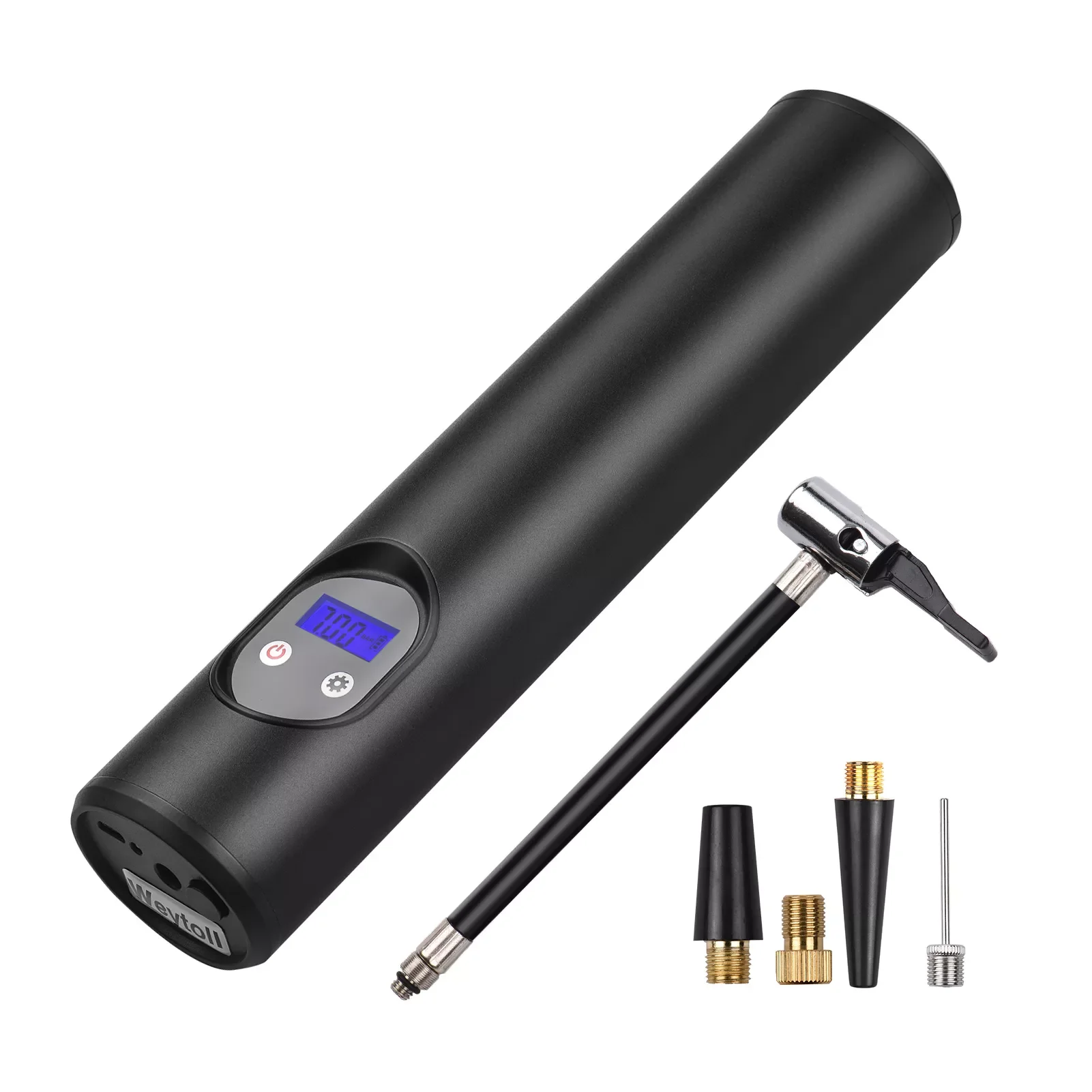 

Портативный компрессор Weytoll мини воздушный насос для шин 12 В 150 PSI цифровой манометр с ЖК-дисплеем светильник ка, 2000 мАч автоматическое отклю...