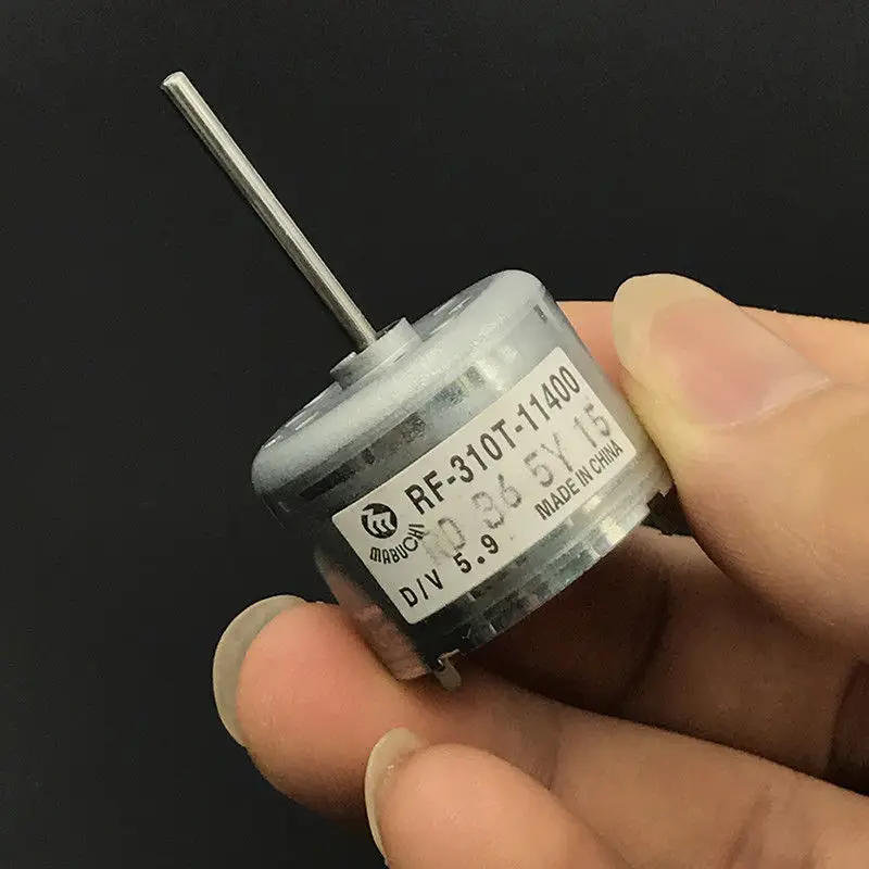 Оригинальный мини круглый 24 мм MABUCHI RF-310T-11400 D/V 5,9 двигатель DC 3V 5V 6V 310TA 22 мм Длинный вал для CD DVD плеера/игрушечного автомобиля лодки