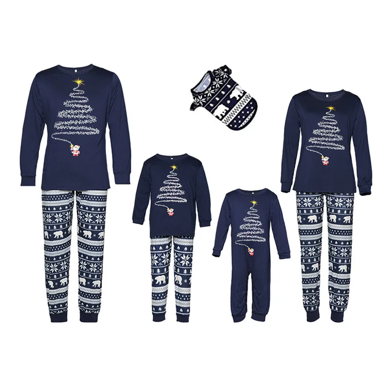 2022 Christmas Jammies Family Pajama Set Couple Sleepwear Women Pijama Kids Nightgown Xmas Matching Outfits Baby Romper Jumpsuit