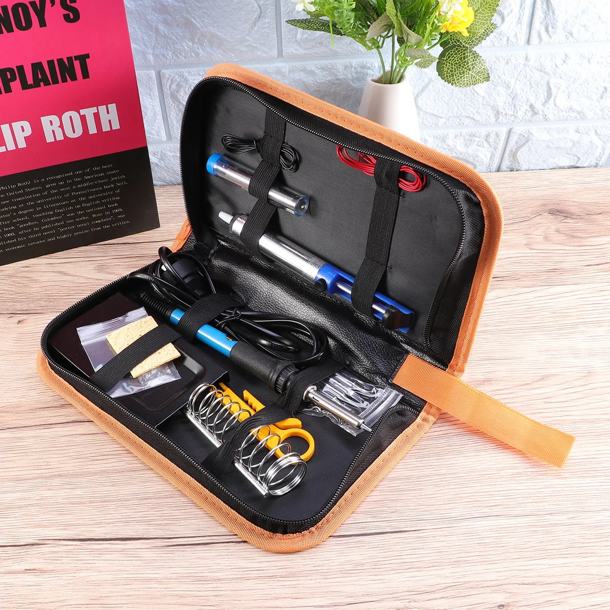 

15pcs Iron Welding Tool Durable Sturdy 60W Prime Electric Carrying Case for Soldering Iron