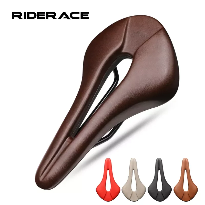 

Bicycle Saddle Breathabl Hollow Design Pu Leather Soft Comfortable Seat MTB Mountain Road Bike One-Piece Cushion Cycling Parts