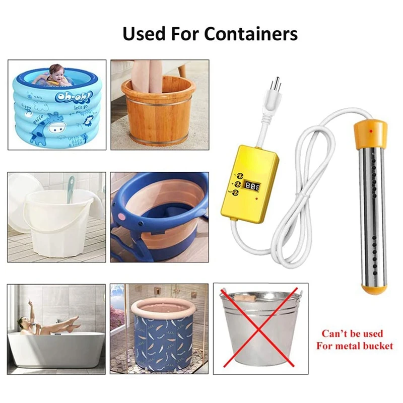 

Heater Boiler Water Heating Elements Portable Immersion Suspension Bathroom Swimming Pool