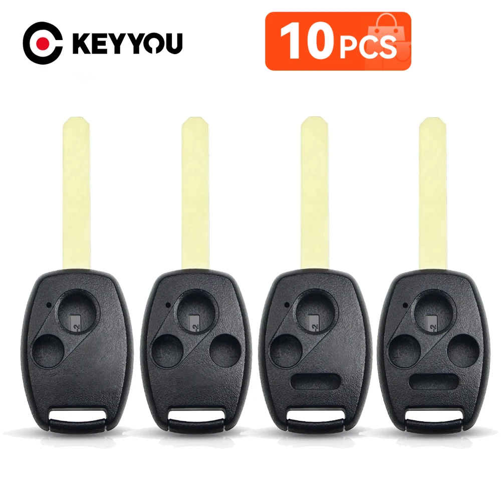 KEYYOU 10 шт. для Honda CR-V Accord Element Pilot HR-V Fit City Jazz Odyssey Fleed 2/3/4 кнопки удаленный чехол ключа