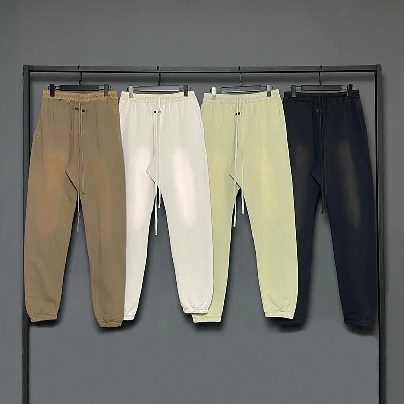

Tide brand drawstring solid color sweatpants FOG high street trend loose men's and women's casual pants