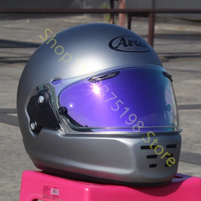 Шлем на все лицо из стекловолокна матовый серый