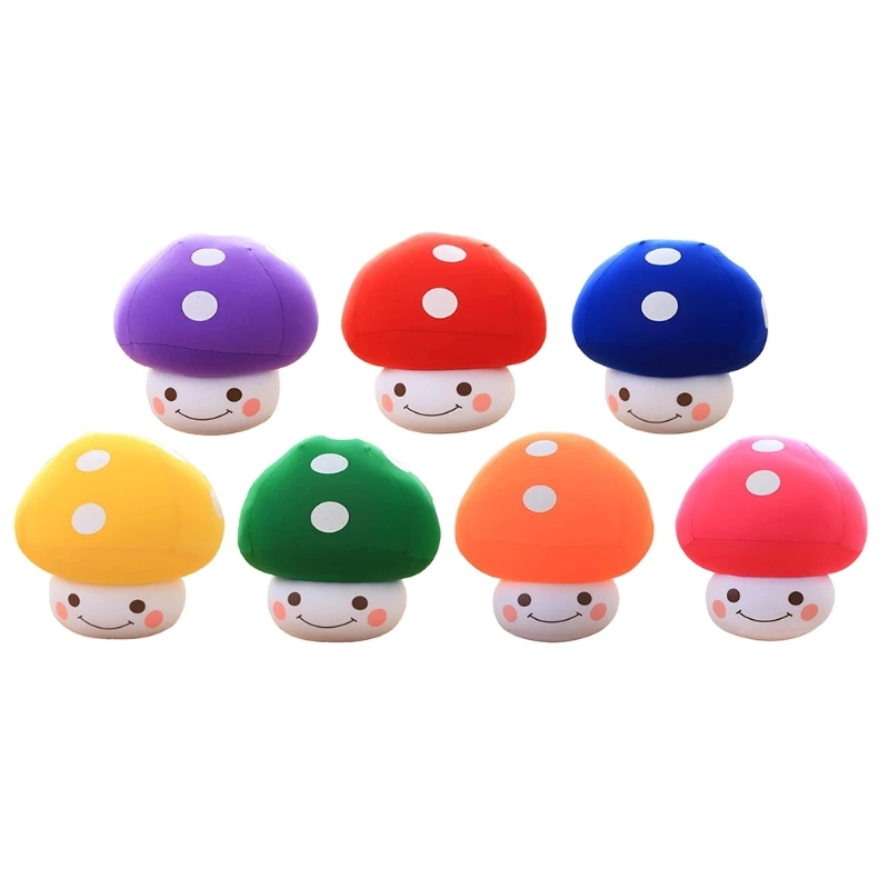 

14in Plush Stuffed for Doll Mushroom Soft Toy Home Decoration Emotion Appease for Baby Office Ornament Automobile Decora