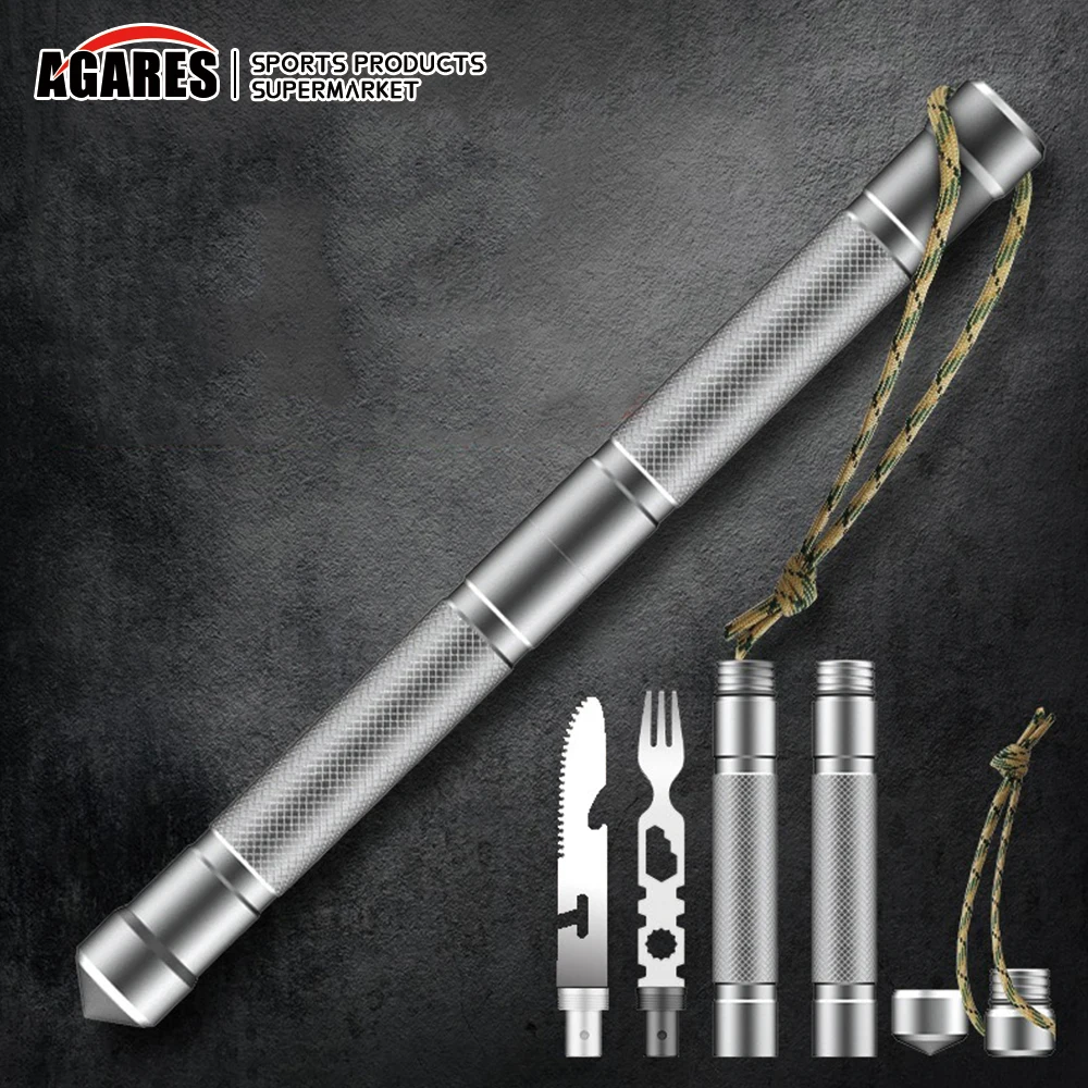 

Многофункциональные инструменты для самозащиты, нож и вилка, набор, компас, инструмент выживания в дикой природе, автомобиль, кемпинг, посуд...