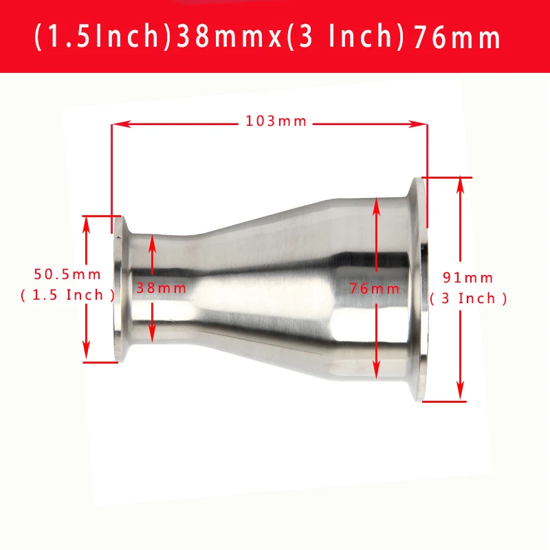 

Редуктор соединитель нержавеющая сталь Tri Clamp 19-38 мм