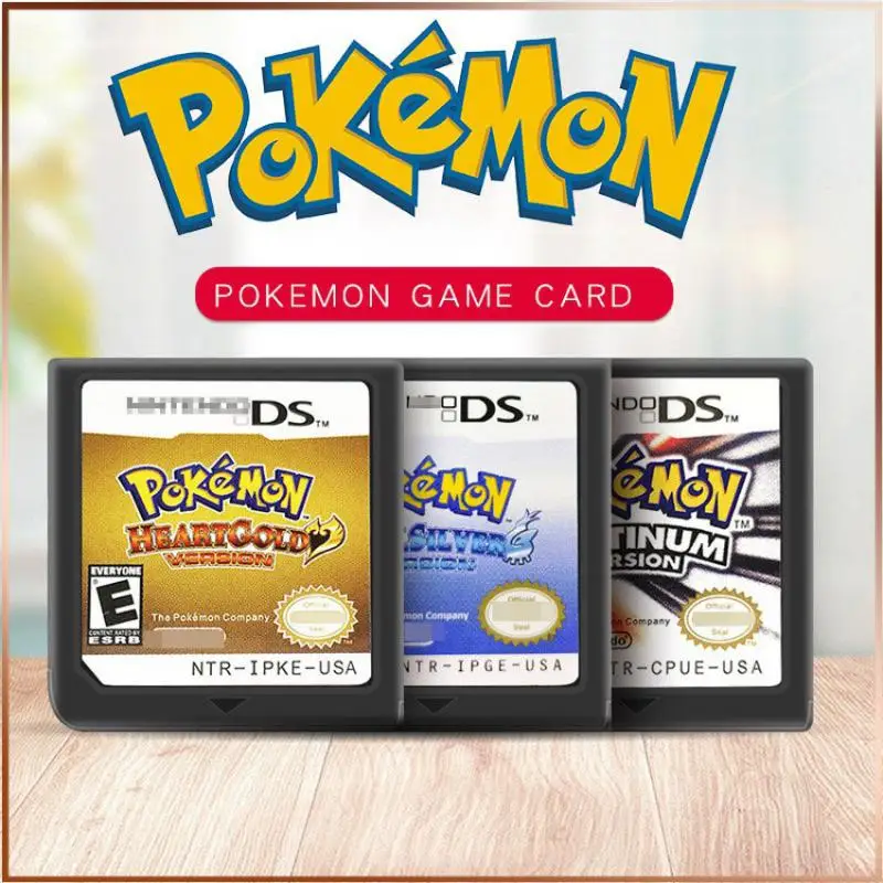 

DS Game Cartridge Video Game Console Card For 2DS 3DS US Pokemon Serie HeartGold SoulSilver Platinum Pearl Diamond Multilingual