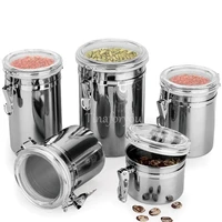 4 size stainless steel sealed tank coffee storage jar tea milk powder sugar container kitchen grains storage bottle