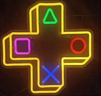

Neon Game Pattern Glow LED Game Room Wall Layout Teen Bar Bedroom Room Decoration Night Light