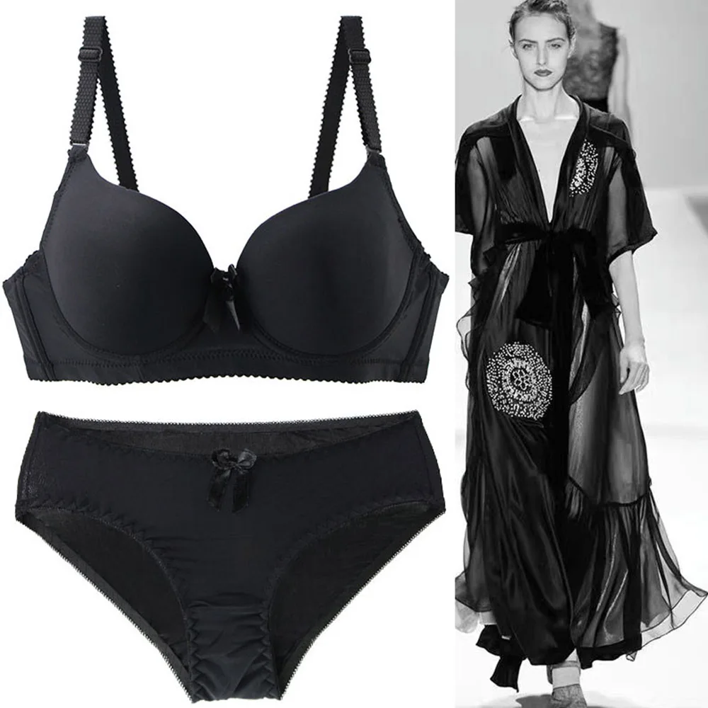 New Bra Set Sexy Soft Lace Women Bra Set Adjusted-straps Padded Push Up Lace Underwear Set Intimate Plus Size Bra Panty Set