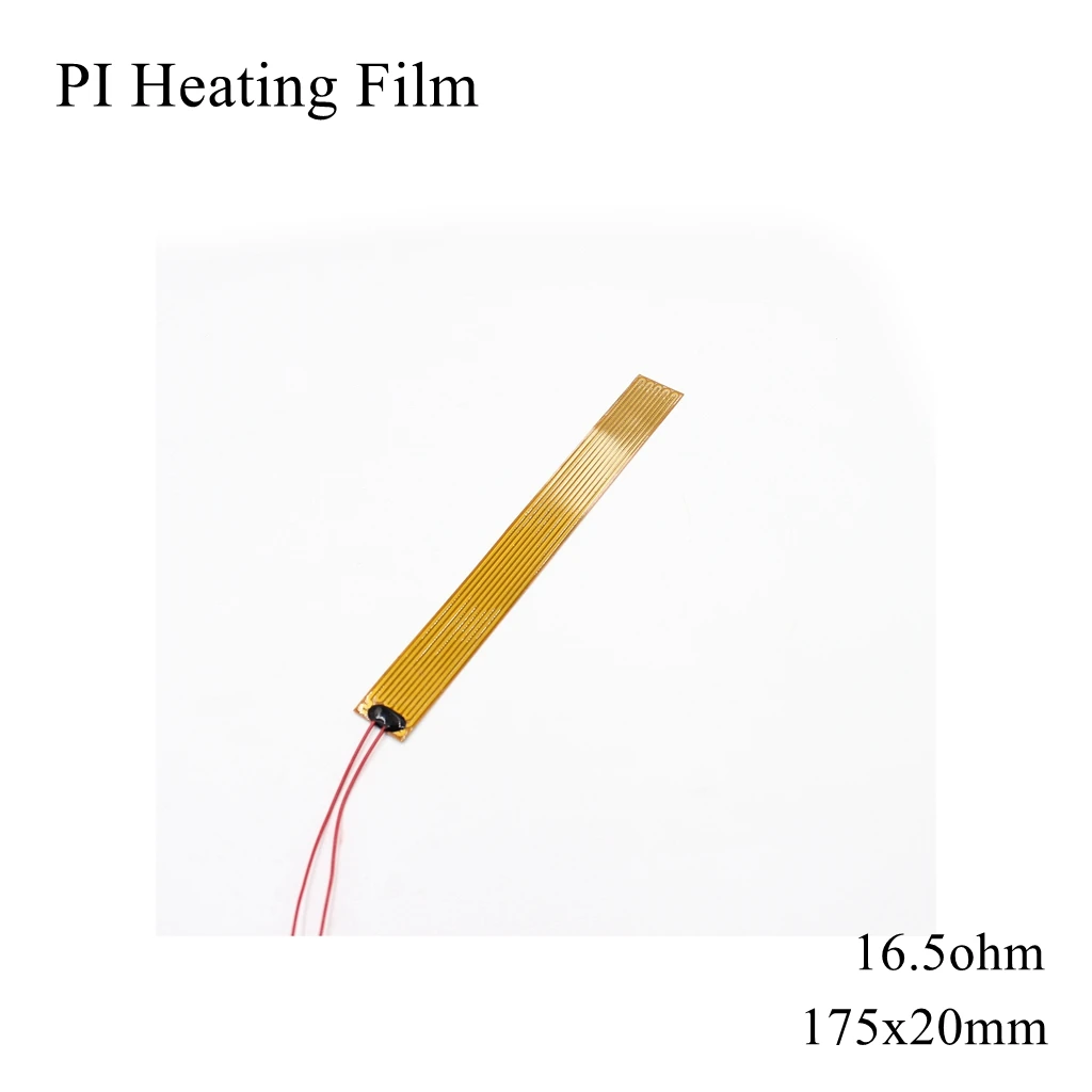 

175x20mm 5V 12V 24V 110V 220V PI Heating Film Polyimide Adhesive Electric Heater Plate Panel Pad Mat Fuel Foil Oil Engine Tank