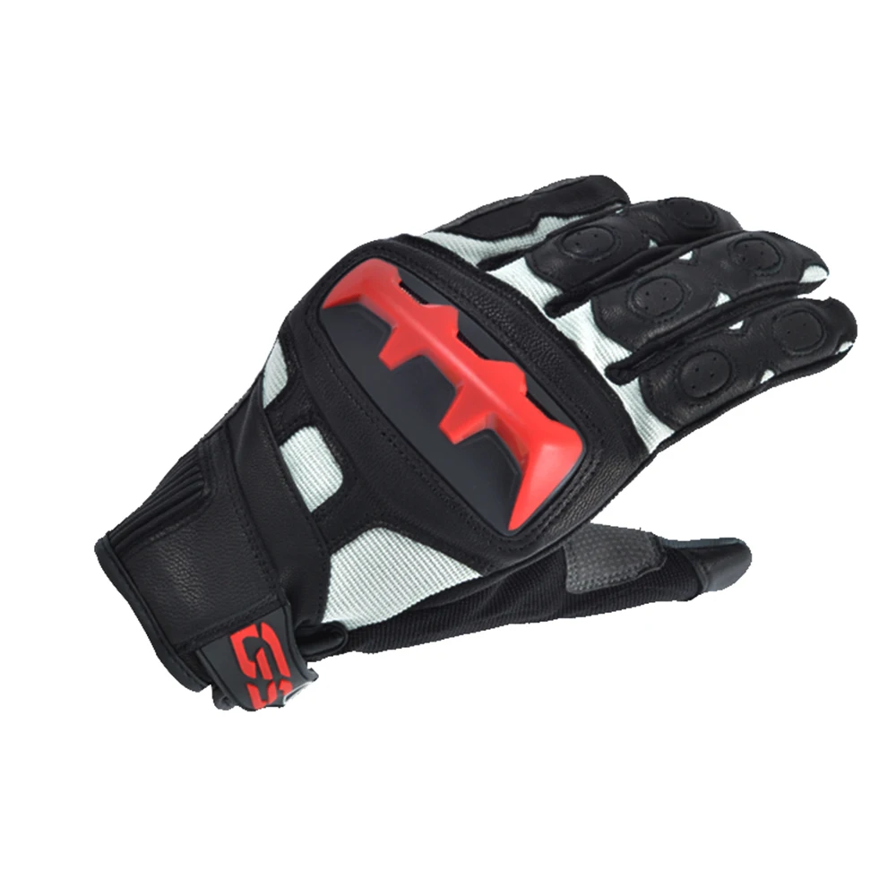 Мотоциклетные мужские перчатки Motocorss для BMW мотоциклетные черные красные кожаные