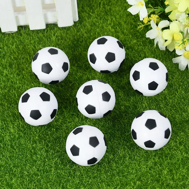 6pcs 4cm Table Soccer Footballs Game Replacement PU Mini Football Balls Indoor Sport Parent-child Boardgame Children Gifts Toys 1