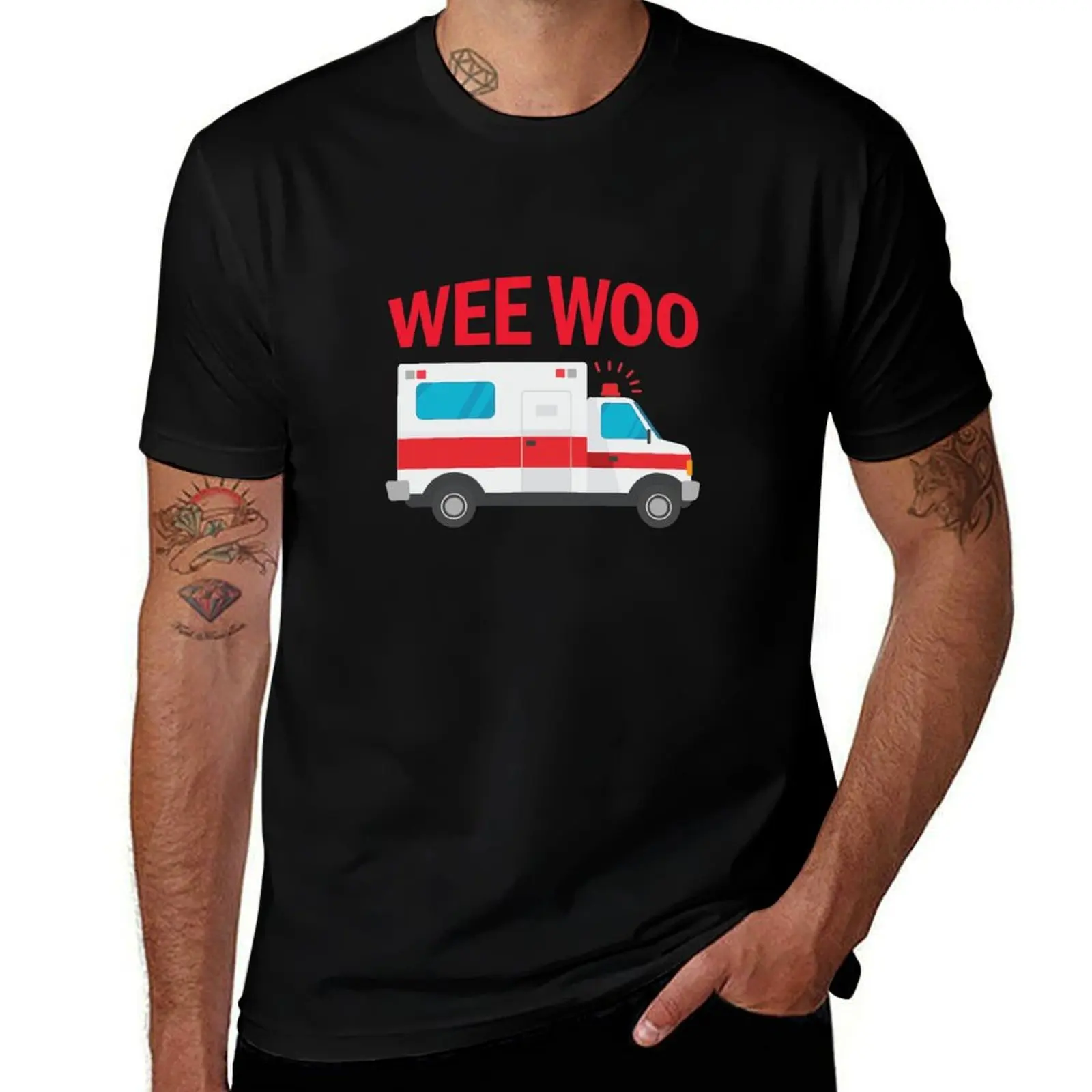 Смешная футболка Wee Woo с изображением снаряжения медицинской скорой помощи аниме