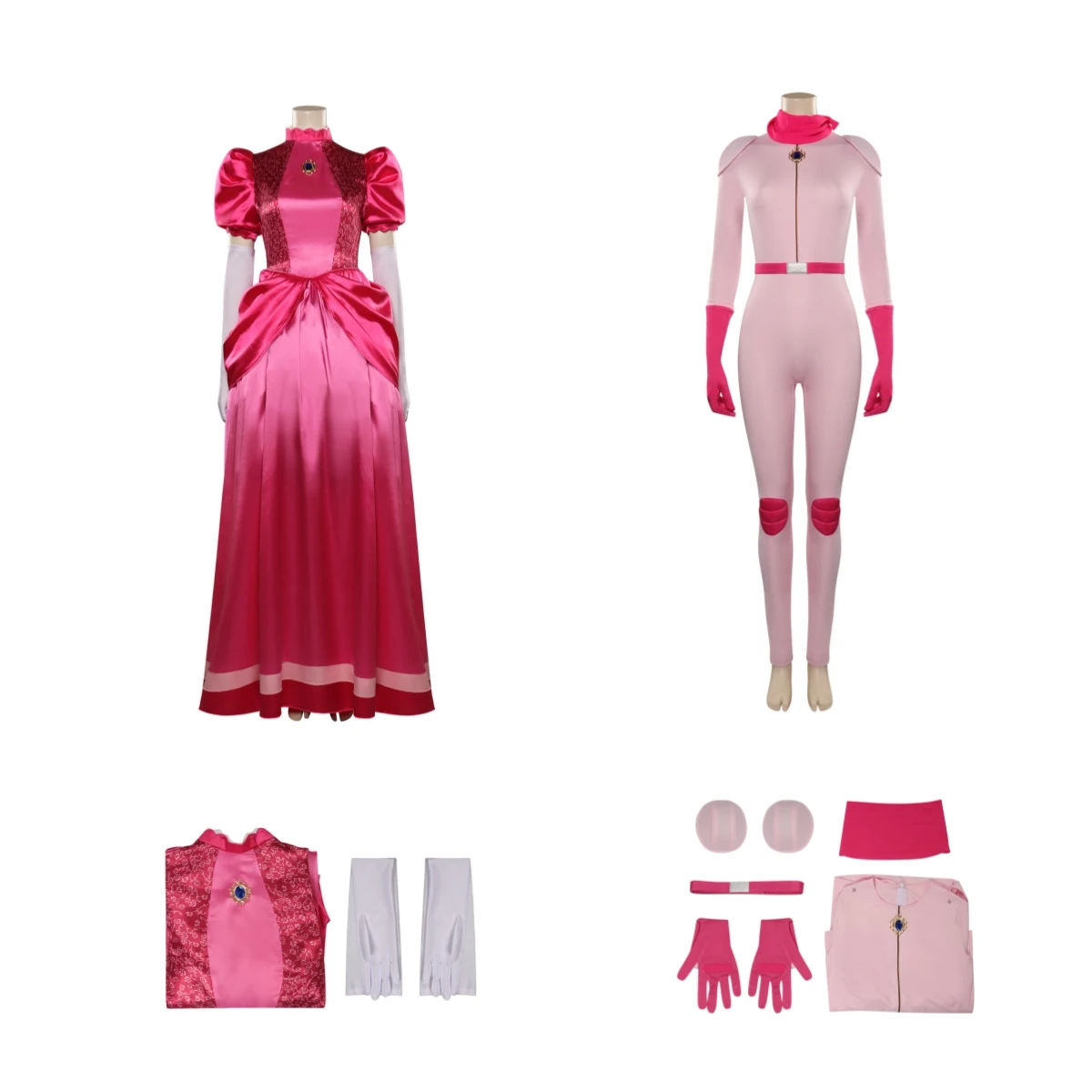 

Movie Princess Peach Cosplay Anime Costume Dress Jumpsuit Fantasia Women Halloween Carnival Party Roleplay Disguise Clothes