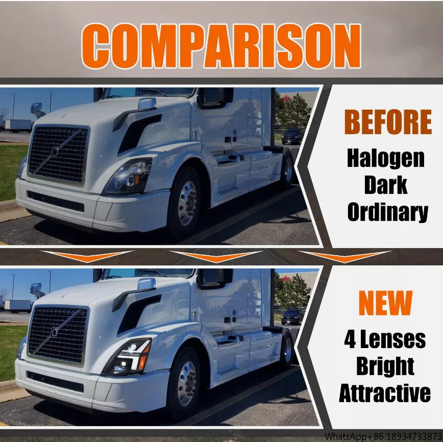 Высококачественные фары для Volvo VNL VNM 2004-2018 VN 2004-2015 VNX 2015-2018 в сборе с