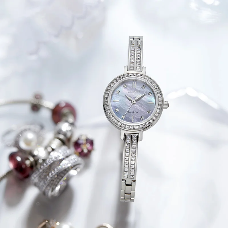 Часы CITIZEN Eco-Drive женские деловые часы с циферблатом River Frizz простой стальной