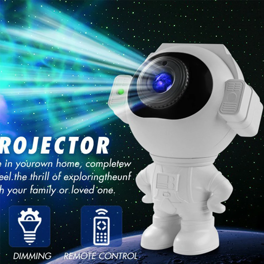 Астронавт звездное небо проекция заполненная звездами внешний свет космонавт