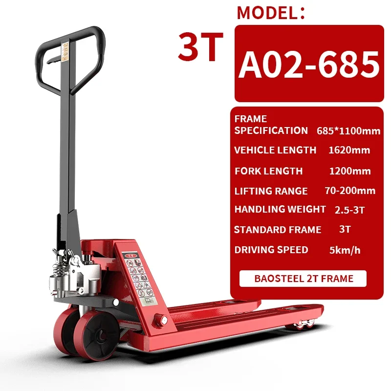 Ручной ручной поддоносной тележки 3-тонный гидравлический полуэлектрический