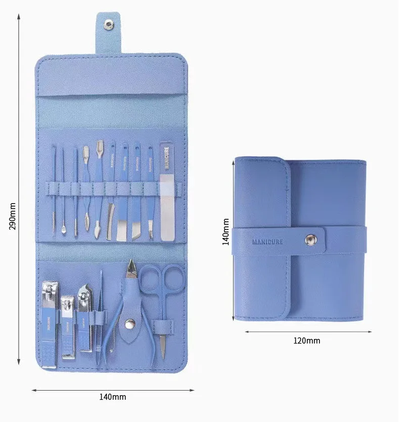 16 шт. набор инструментов для маникюра и педикюра |