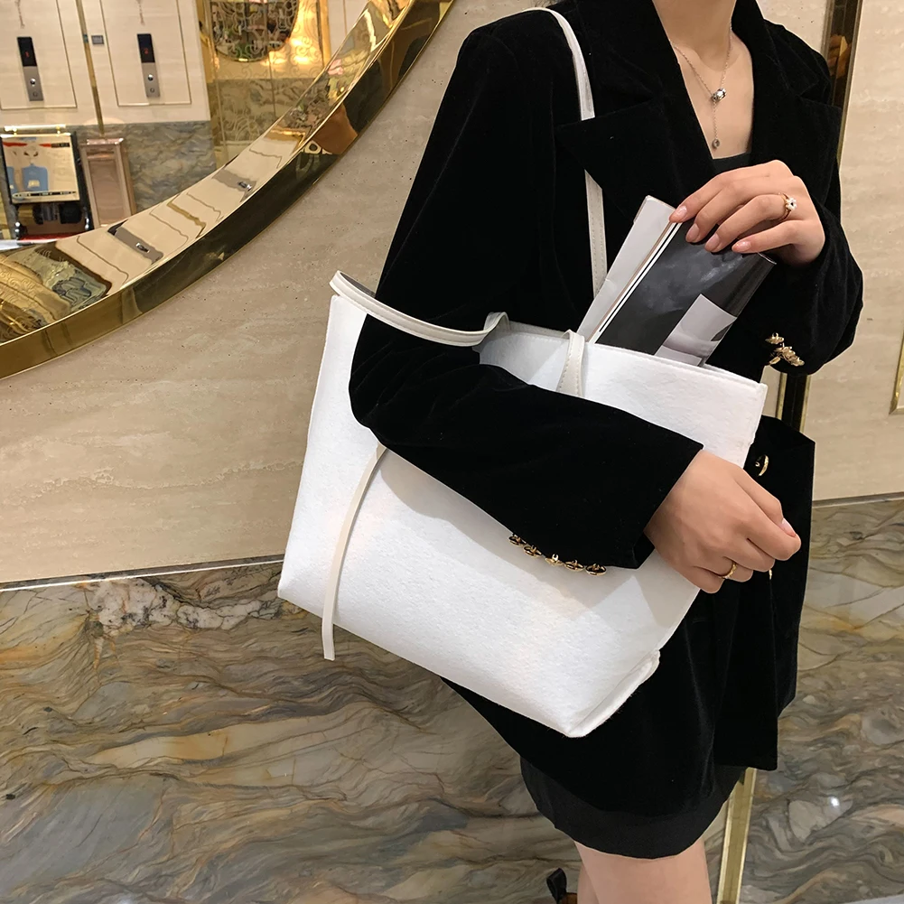 Женские сумки с ручками из искусственной кожи фетровая Сумочка вместительные