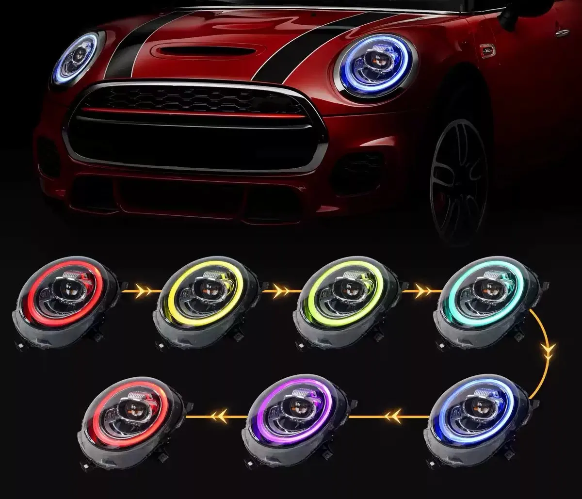 

For BMW mini Countryman R60 Car Front Led Headlight headlamp Daytime Running DRL Head lamp Low High Beam Turn signal