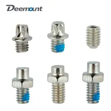 Deemount 20/50 PCS Bicycle Pedal Bolts M4 Steel Stud Pin Nail Cycle Anti-skid Spikes Bike Parts Optional Tool