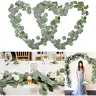 6.56ft искусственный эвкалипт гирлянда свадебное украшение арки Искусственный лист эвкалипта лоза фон столешница украшения