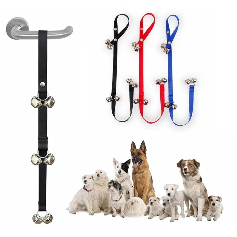 

Dog Training Doorbell Adjustable Hanging Dog Pet Leaving Alarm Bells Mascotas Pet Supplies Black For Small Medium Large Dogs