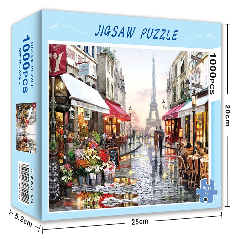 

Adult Puzzle 1000 Pieces Paper Jigsaw Flower Shop Fashion Gift Box Design Teen Gift Fidget Toy Cost Effective Wholesale