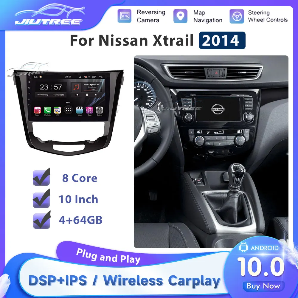 

10" Car Radio for Nissan X-Trail Xtrail T32 Qashqai j11 2014 2015 - 2019 Android 11 GPS Navigation Autoradio Wireless Carplay