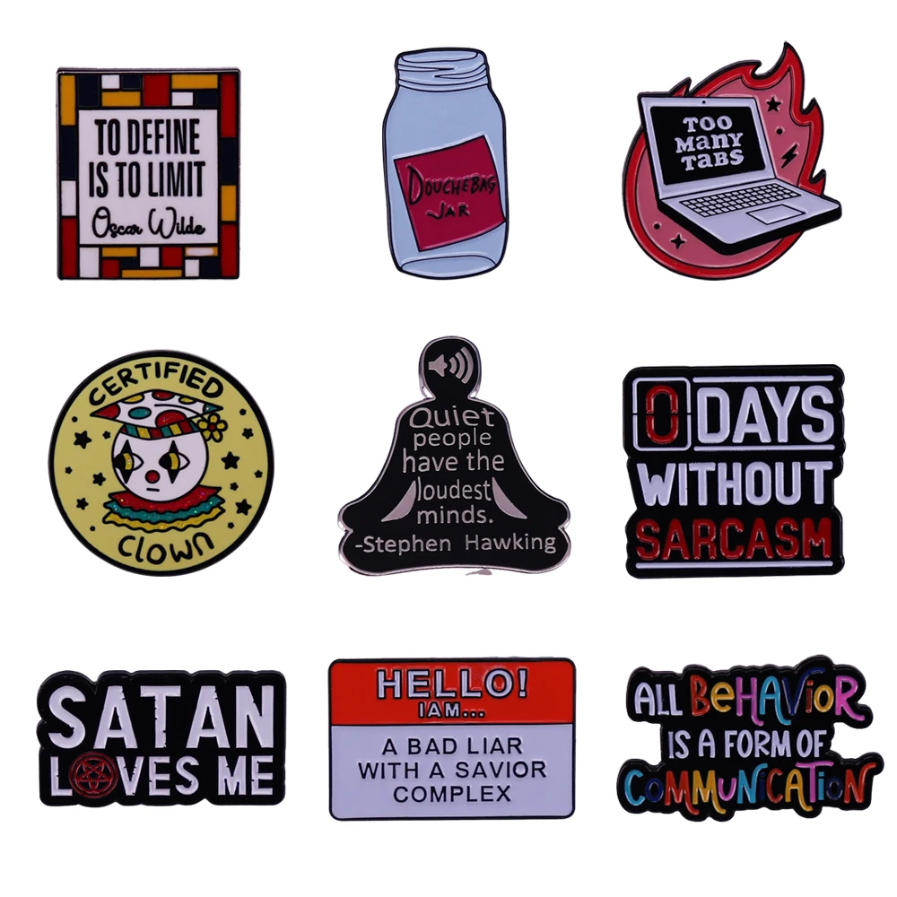 

Quotation TO DEFINE IS TO LIMIT Enamel Pins Lapel Pins Backpack Brooch Fashion Jewelry Gifts Badges Accessories Gifts