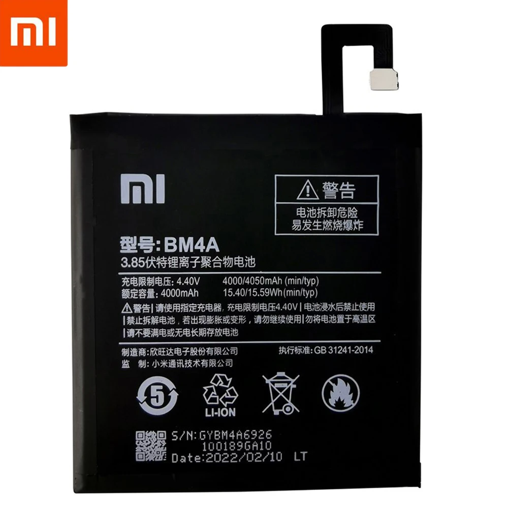 100% Оригинальный резервный новый аккумулятор BM4A 4000 мАч для Xiaomi Hongmi Pro Аккумулятор