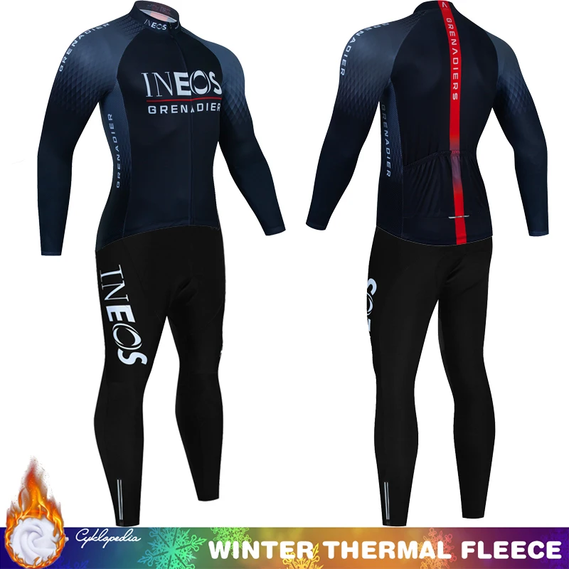 

Sportswear INEOS Cycling Thermal Jersey Man Pro Team 2024 Men's Shirt Mtb Complete Tricuta Suit Uniform Clothing Laser Cut Male