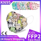 Детские маски Kn95 Fpp2, корейские Мультяшные 3D маски для мальчиков и девочек, ротовая маска KN95, Ffp2mask