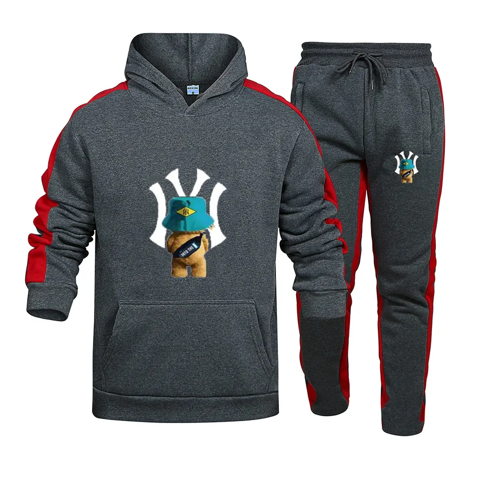 2023 Men's sportswear hooded sweatshirt and jogging pants High quality sportswear Autumn and Winter casual sports hoodie set