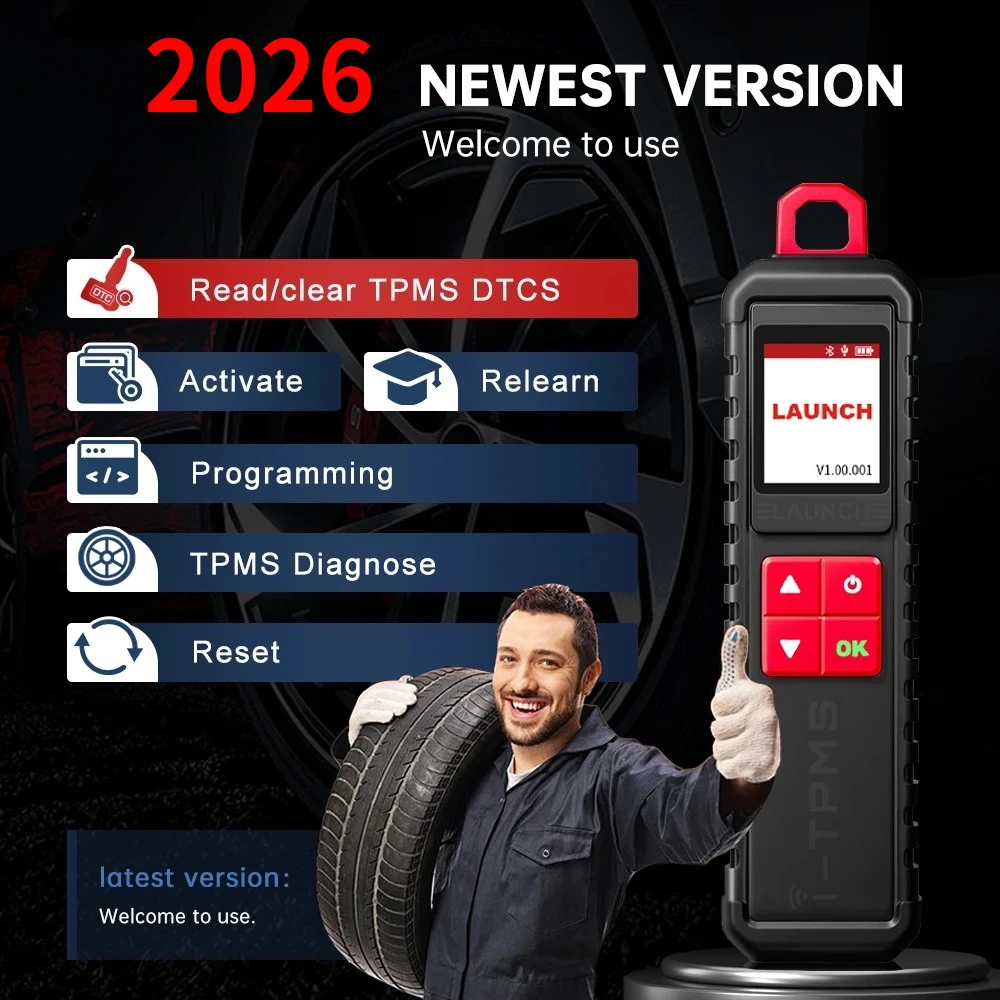 Фото Диагностический сканер Launch X431 I-TPMS для программирования и активации датчиков давления в шинах, инструмент для повторного обучения и клонирования, 315/433 МГц, для всех автомобилей №2