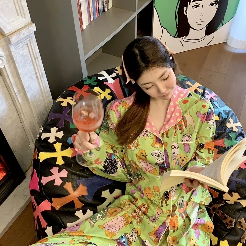 

XEJ Pijama Kawaii Autumn Women Pajamas Soft Pyjamas for Women Sleepwear Cute Pajamas Fashion Home Clothes for Women Pygama Femme