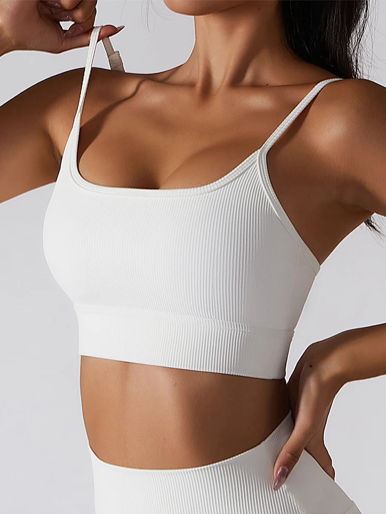 

Women Sports Bra Sexy Push Up Underwear Vest Women Gather High Elastic Solid Fitness Bras Shockproof Quick Dry Workout Bra 2022