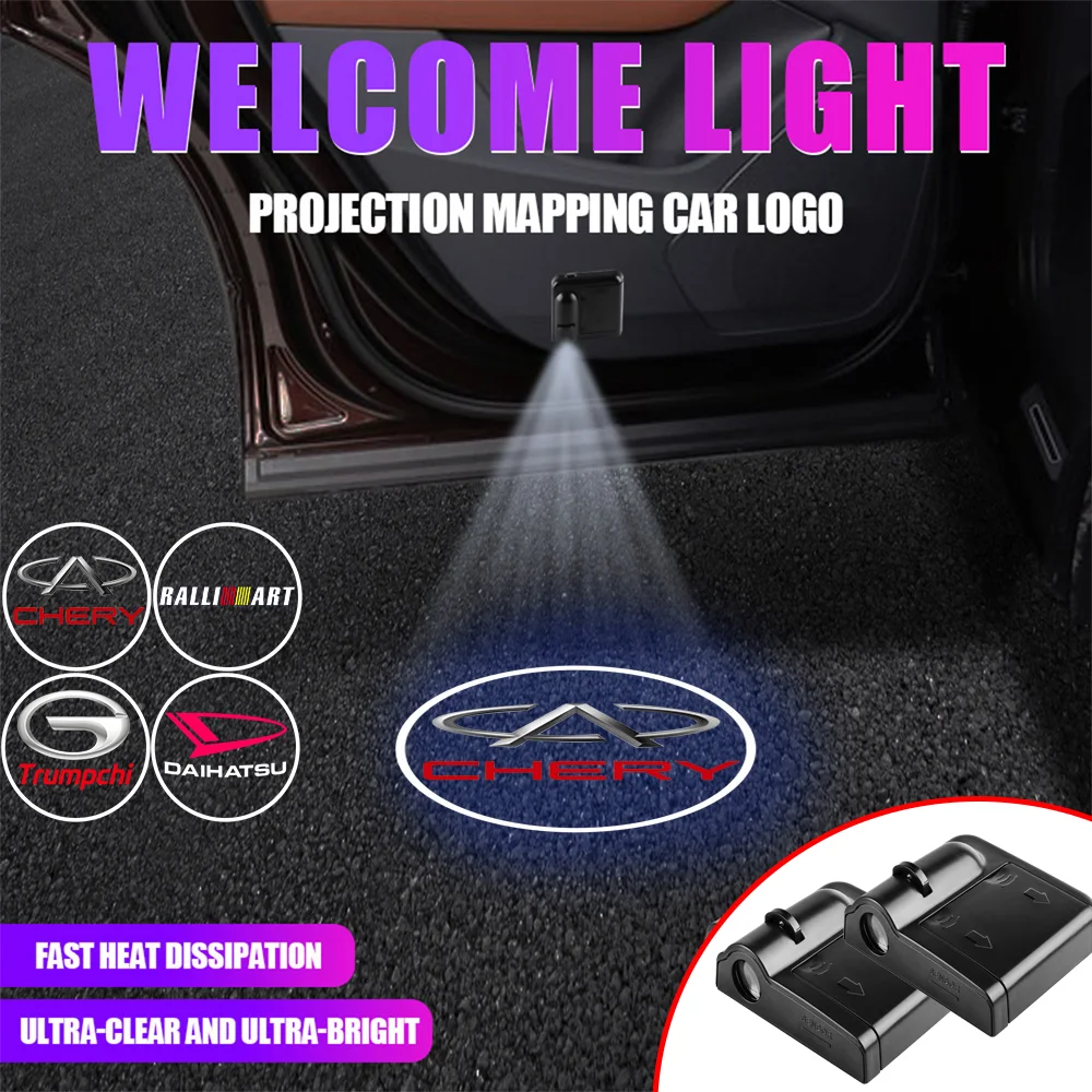 

1/2x Car HD Door Welcome Light Wireless Led Projector Lamp For Lincoln Continental Navigator Aviator Corsair MKZ MKC MKT MKX MKS