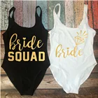 Цельнокроеный купальный костюм для девичника, женский купальный костюм для невесты, свадьбы, вечеринки, веселая пляжная одежда, женская одежда для плавания