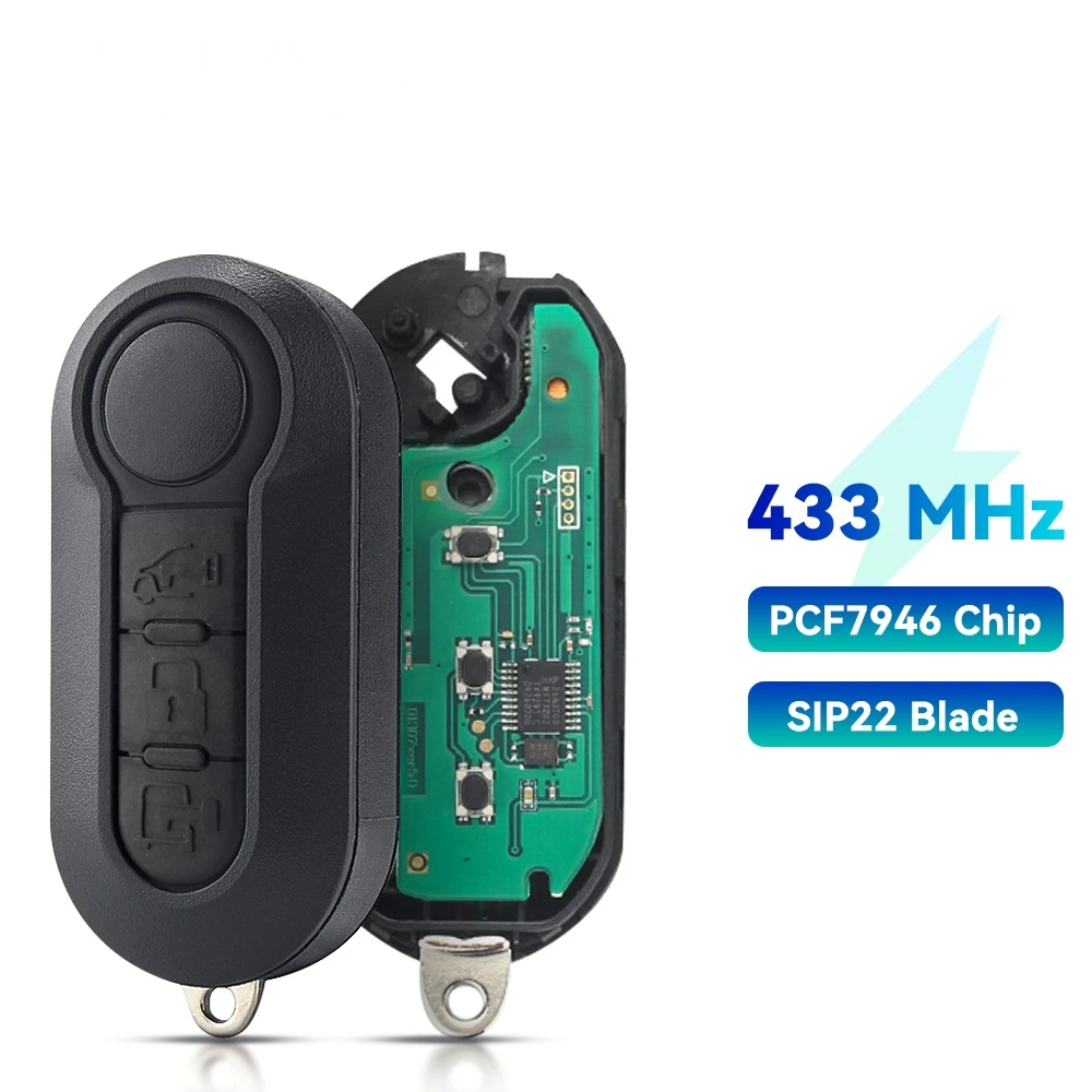 

Автомобильный Дистанционный ключ Dandkey для Fiat MPV Bravo/Ducato 500 Doblo Qubo Grande Punto Citroen Jumper Peugeot Boxer 433,92 МГц чип ID46