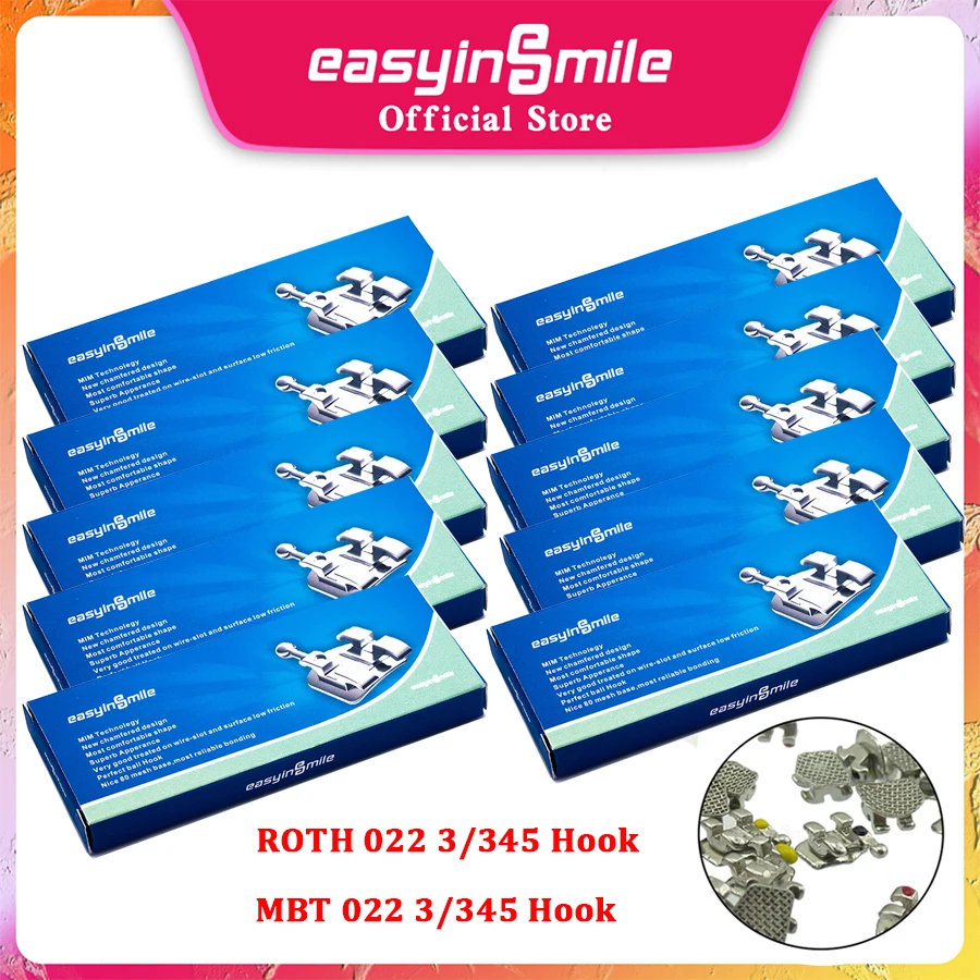 10 упаковок Easyinsmile Стоматологический материал для Mini Orhto кронштейн металлические