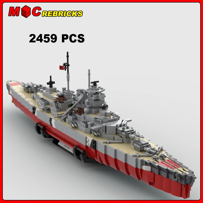 Конструктор MOC Военная серия км Бисмарк-круизер, модель 