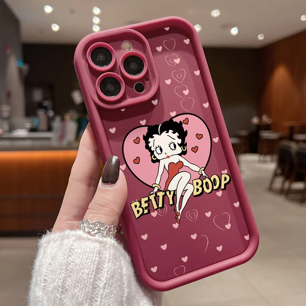 Чехол для телефона Girl B-Bettys iPhone 16 16e 15 14 Plus 13 12 Mini 11 iPhone16 Pro Max X Xs XR 8 7 e Мягкий
