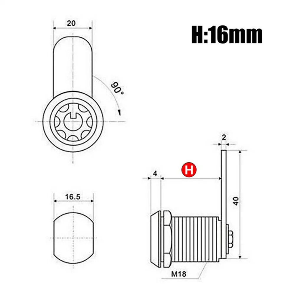 

16/20/25/30 мм Фотоэлементы с 2 ключами, блокировка мебели, металлическая фурнитура для офисного стола, блокировка для писем, замки для камеры
